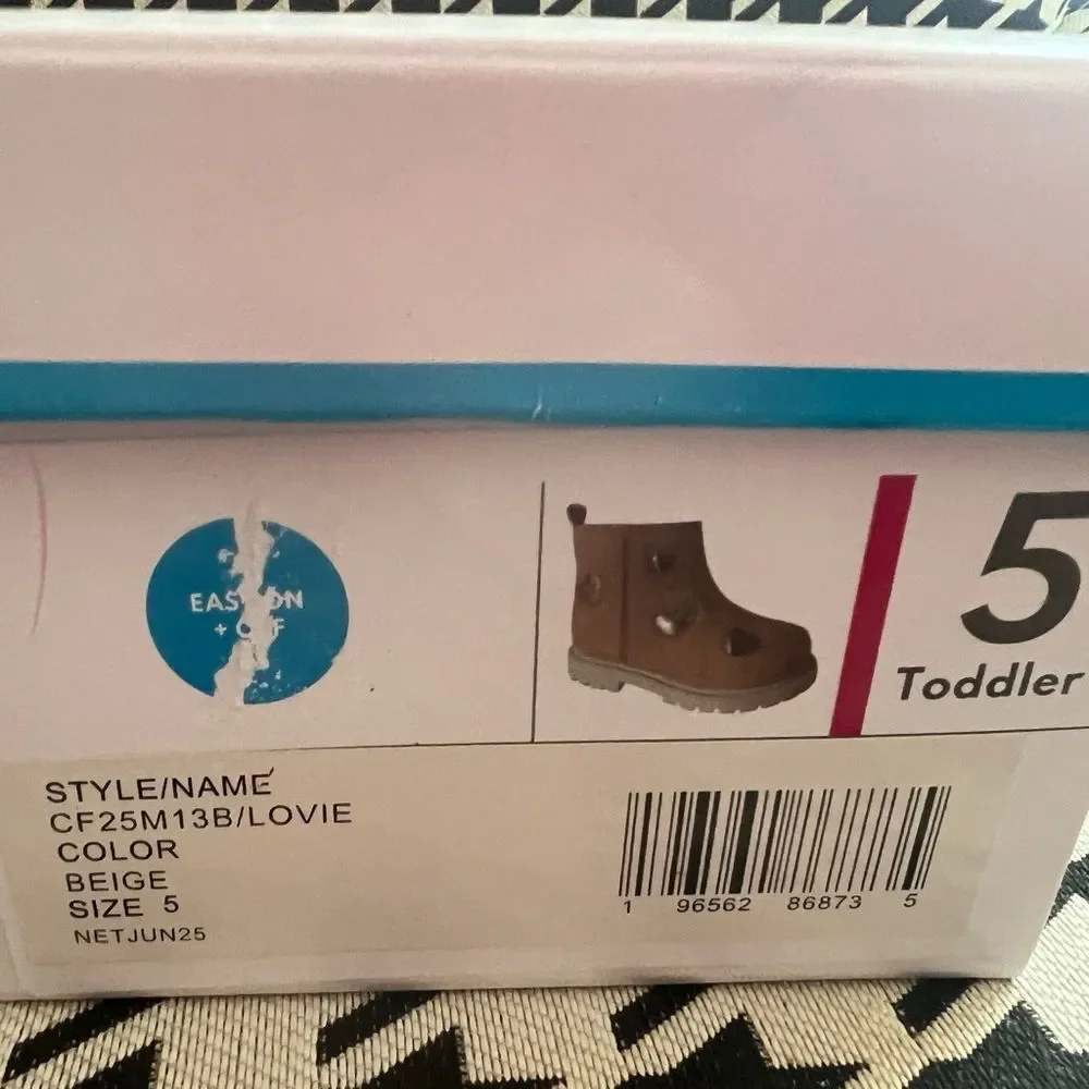 Carter's Lovie Ankle Toddler Girls Boots- Size 5